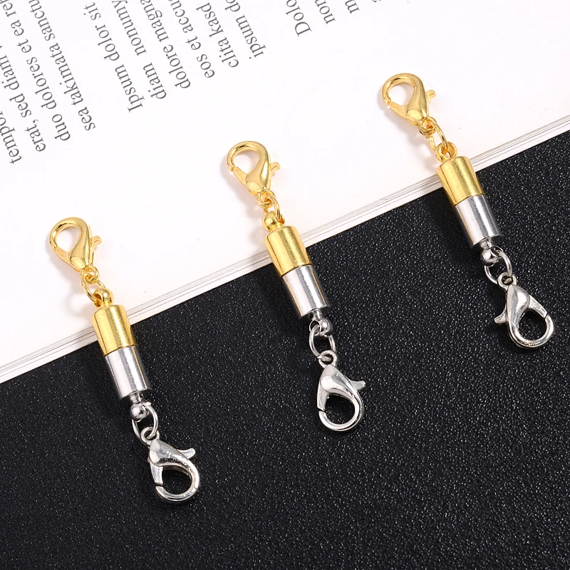 

10Pcs/Bag 5 6 7mm Magnetic Clasps with Lobster Clasp Necklace Connectors for Diy Jewelry Making Supplie