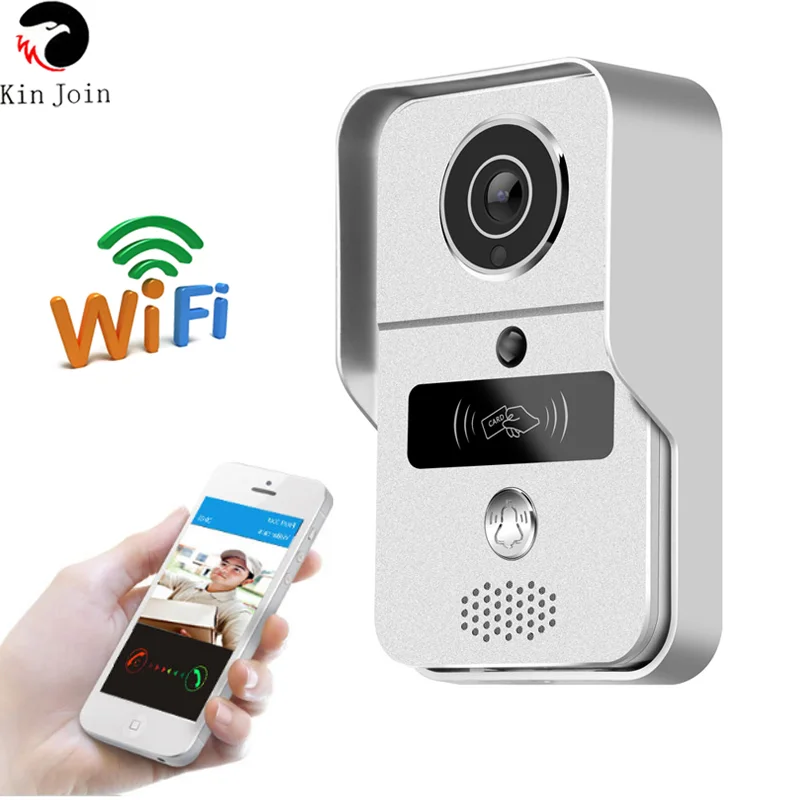 KW02C 720P H.264 Thông Minh WiFi Video Cửa Điện Thoại Liên Lạc Nội Bộ Chuông Cửa Không Dây Mở Khóa IR Cắt Tầm Nhìn Ban Đêm Chuyển Động Decetion Báo Động