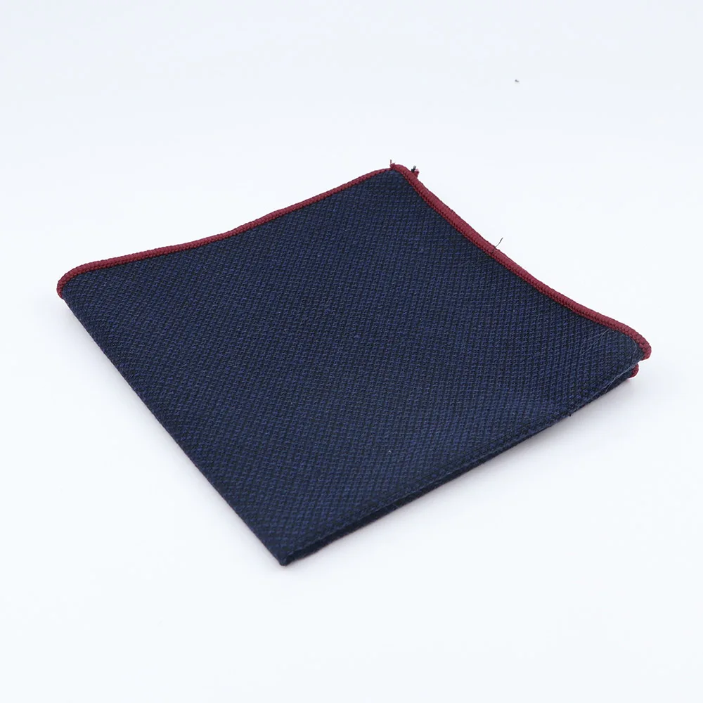 Foulard en laine de coton rayé pour hommes, pochette carrée, mouchoir d'affaires, noir, gris, décontracté, accessoires de costume, cadeau, haute qualité