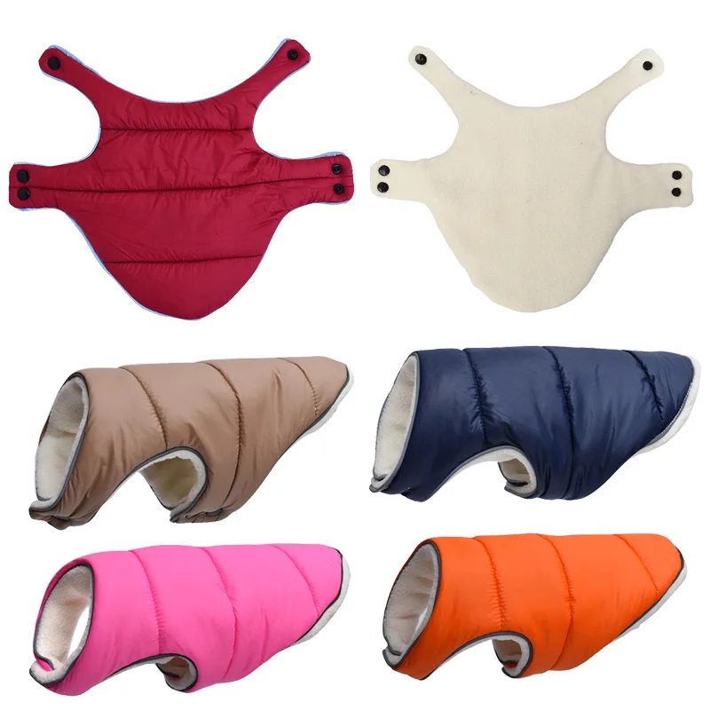 Winter Reflective Big Dog Jacket Vest Warm Fleece Pet Coat Clothes for Medium Large Dogs French Bulldog Pug Greyhound ropa perro