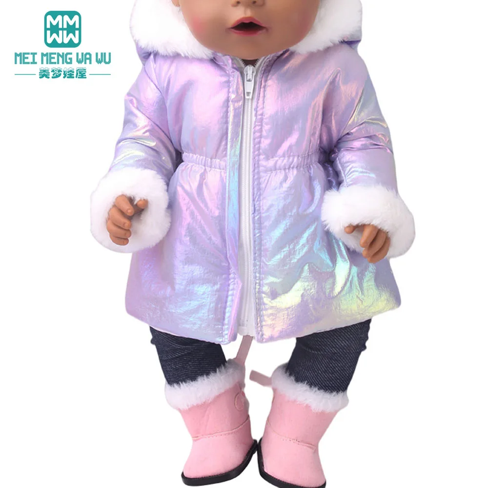 Clothes for Dolls Fits 43cm Toy New Born Doll american doll Fashion cotton jacket pink rose red white purple