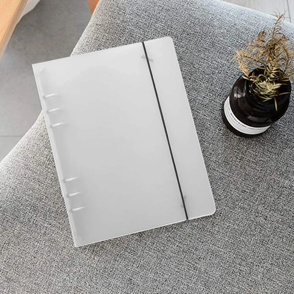 2 Pack A5 Translucent Plastic Waterproof Durable 6-Rings Binder Budget Fillable Protector Cover, for DIY Scrapbook Product Name