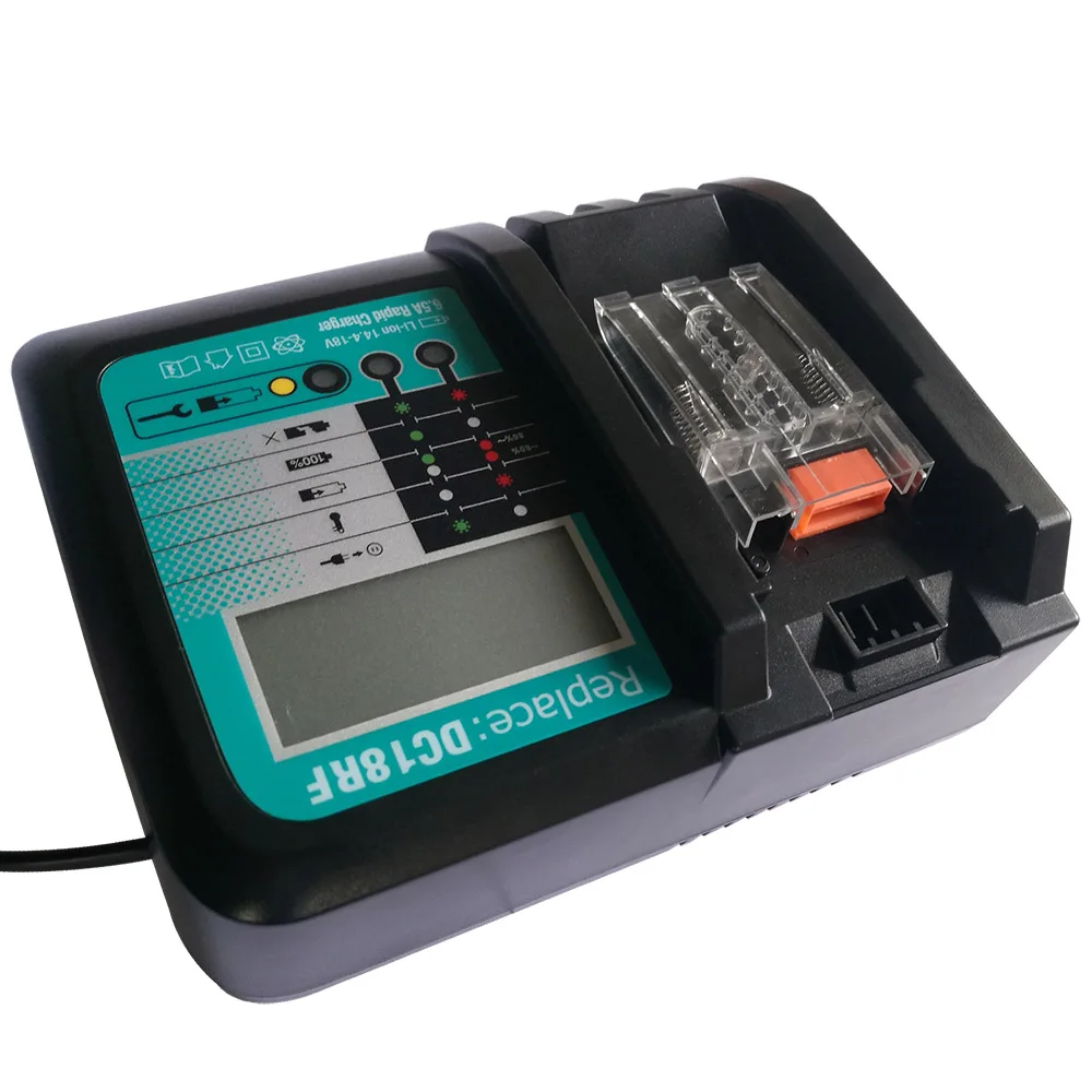 Fast Lithium Battery Charger 6.5A LCD for Makita 14.4V 18V battery fit 100-240V voltage and fan cooling + high quality