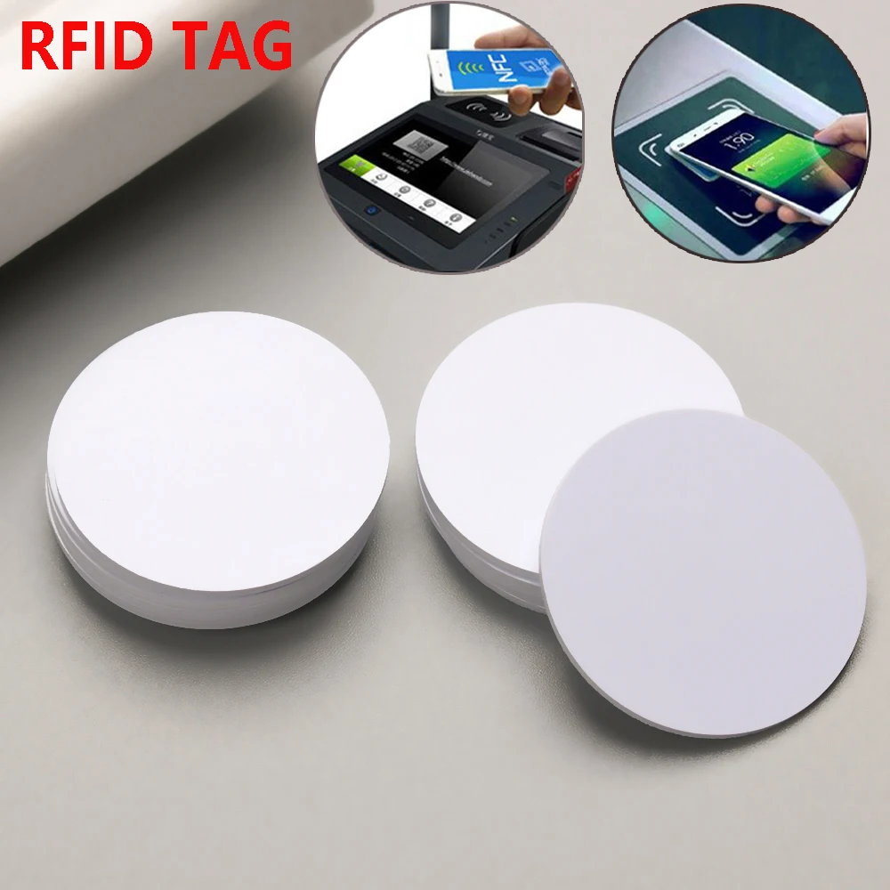 5Pcs Universele Ntag 215 Nfc Tag Mini Ronde Key Tags Sleutelhanger Sample Patrol Rfid Tag Nfc Telefoon Chip Elektronische card Tag