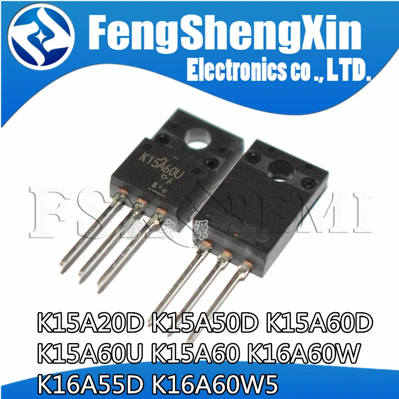 10pcs T K15A20D K15A50D K15A60D K15A60U K15A60 K16A60W K16A55D K16A60W5 TO-220F MOSFET