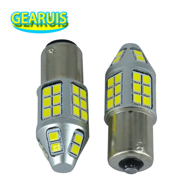 2pcs 9V to 30V 360 Degree 1156 BA15S BAU15S 1157 BA15D 2835 LED P21W P21/5W High power Car Revese lights brake Light