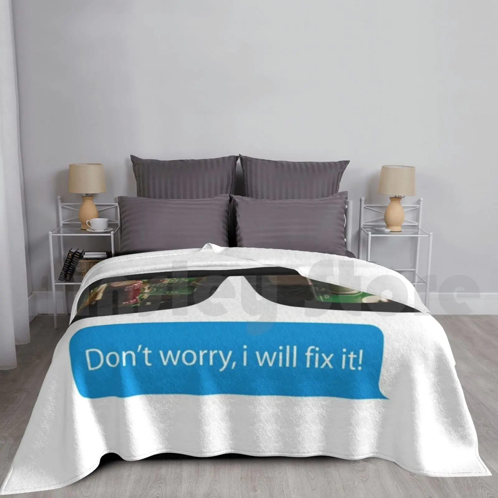 Do Not Worry , I Will Fix It-For All Geniuses Blanket Fashion Custom Geek Nerd Smart Intelligent Computer