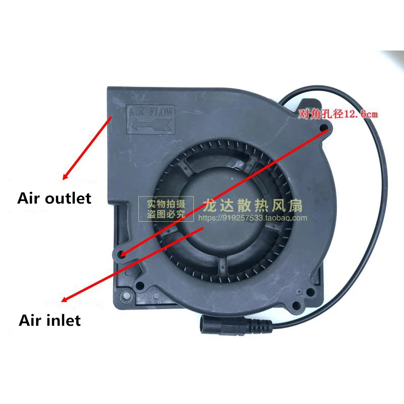 BFB1212B 12cm 12032 120x120x32mm 220V do 12V 2.0A 5.0A turbo wentylator dmuchawy dmuchawa do grill wentylator z zasilania regulacja prędkości