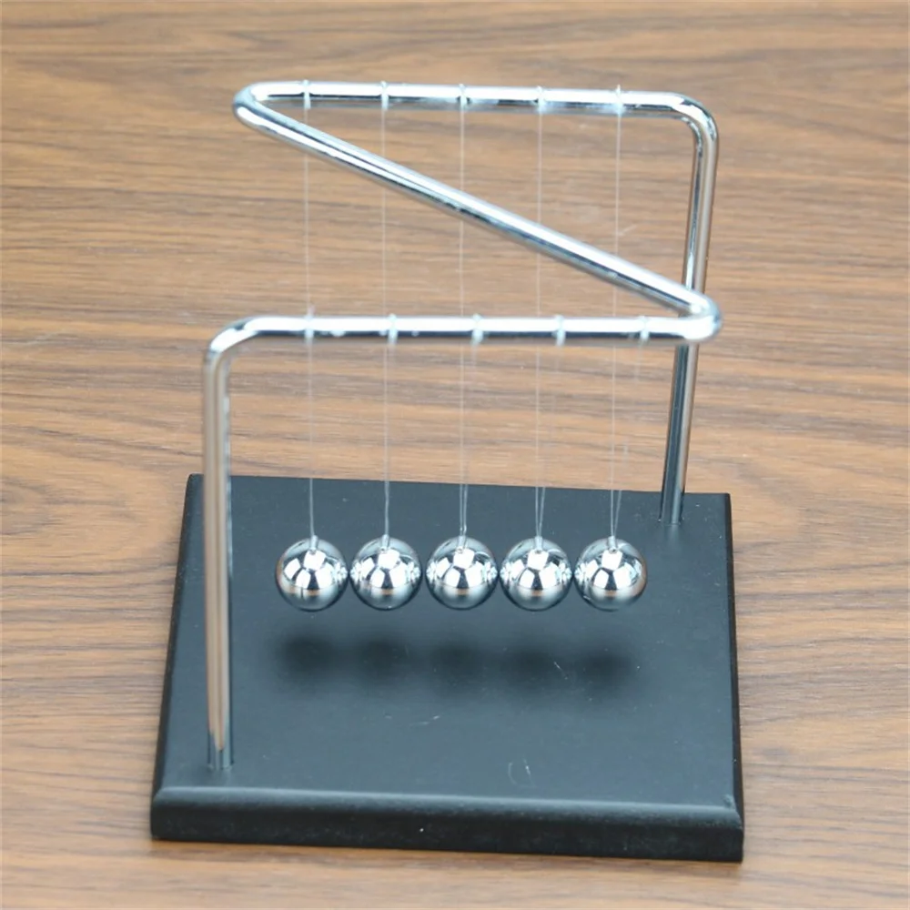 Physics Science Pendulum Fun Development Educational Desk Toy Decoration Gift Newtons Cradle Steel Balance Ball Home Decorations