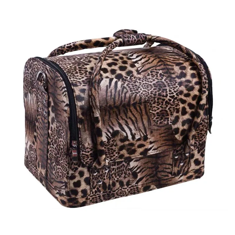 New Women easy to carry Cosmetic bag,Nails Makeup Toolbox,Multifunction Beauty Box Luggage Suitcase Girl Crocodile patte handbag