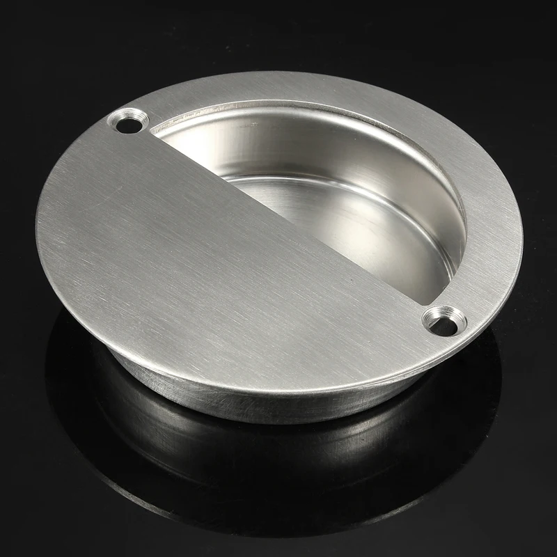 Stainless Steel Door Handle Flush Recessed Pull Circular Oval Rectangular Hardware Drawer Embedded For Home Tools Free Ship