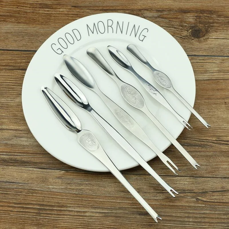 Stainless Steel Crab Fork Crab-eating household seafood hairy crab peeling tools Fruit fork