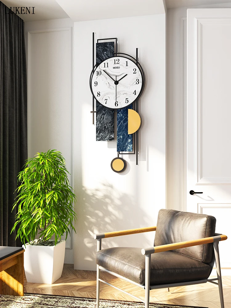 Clocks and Watches Wall Clocks Living Room Modern Fashion Home Clock Wall Hanging Light Luxury Creative Decoration Wall Watch