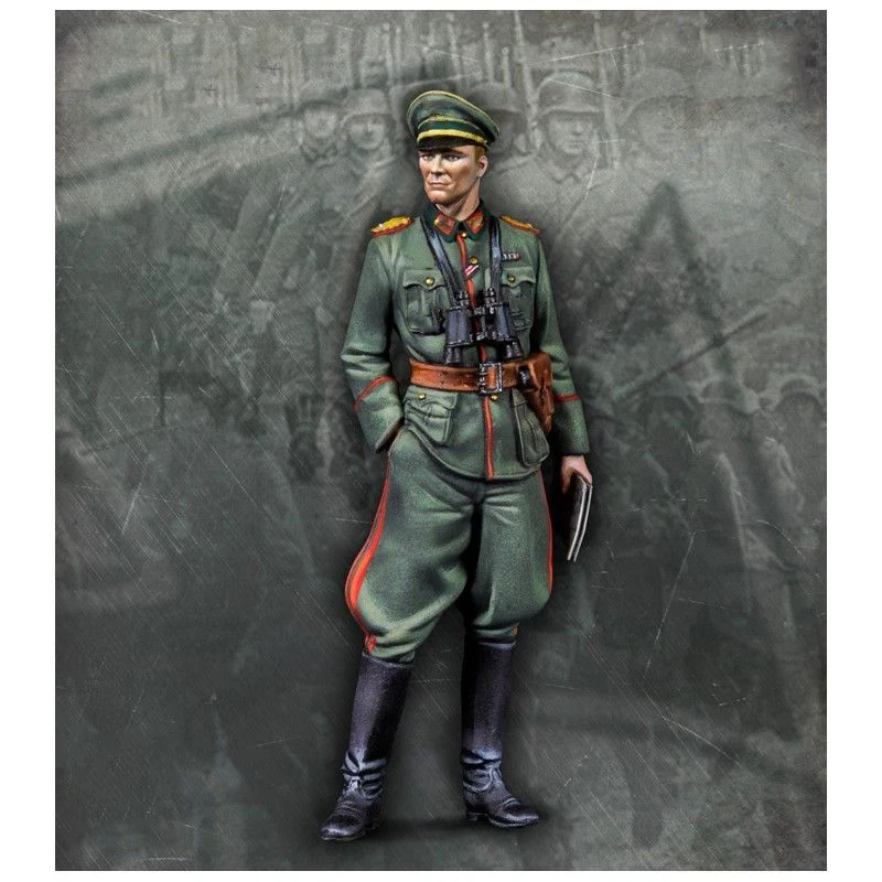 Unpainted Kit 1/35 ancient officer front in winter figure Historical resin Resin Figure miniature garage kit