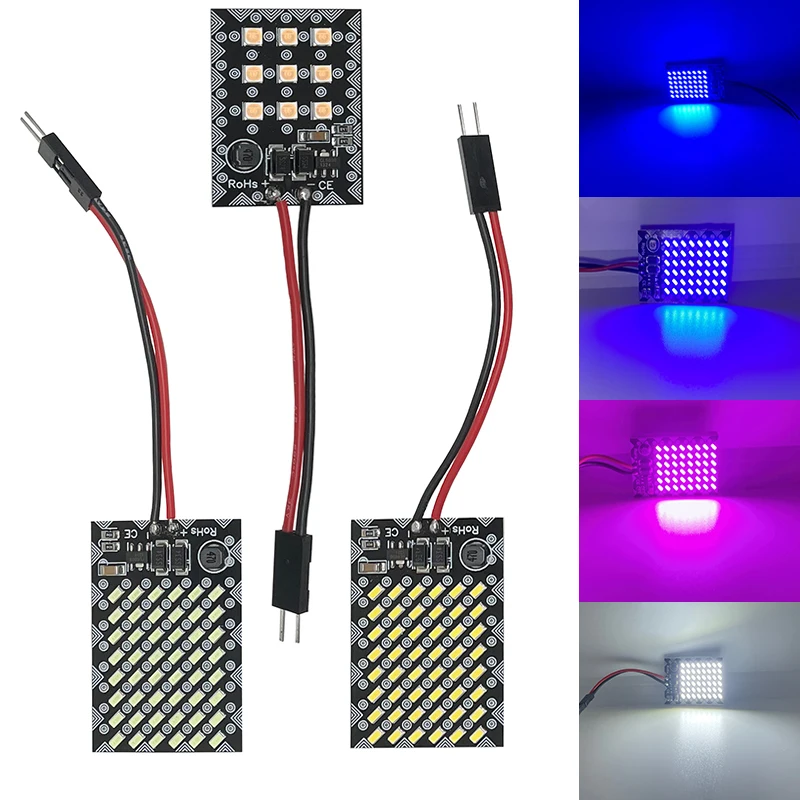 Truck Interior Panel Reading Light Car Led Cob 9 48 SMD 2835 LED White Blue Ice Blue Pink T10 BA9S C5W Festoon 12v/24v