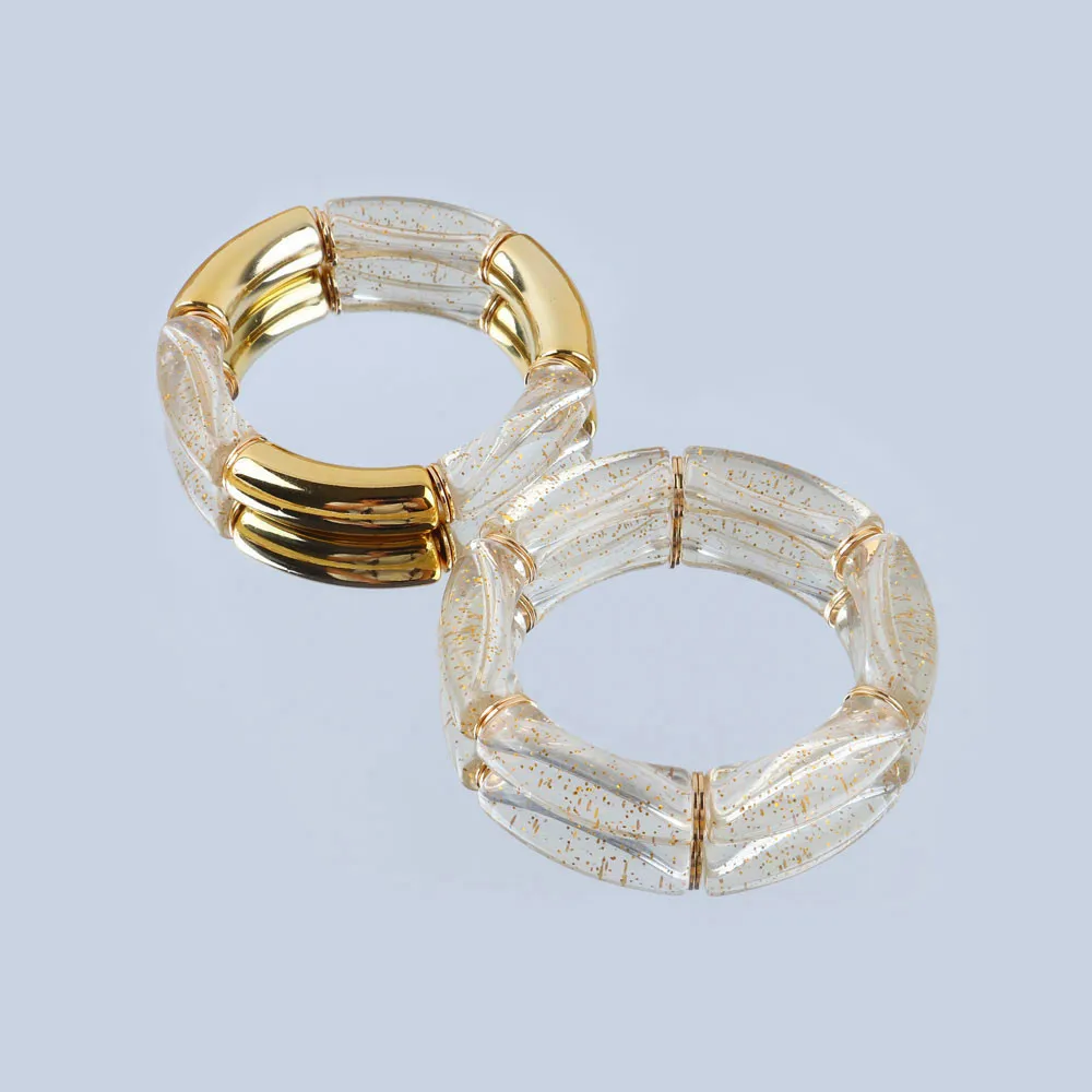Böhmischer Trend, Acryl, bunte runde Perlen, Damen-Handarmbänder, Boho-Harz, stapelbare Perlen, dehnbares Armband, 2025, Schmuck, Geschenk – Detail 16