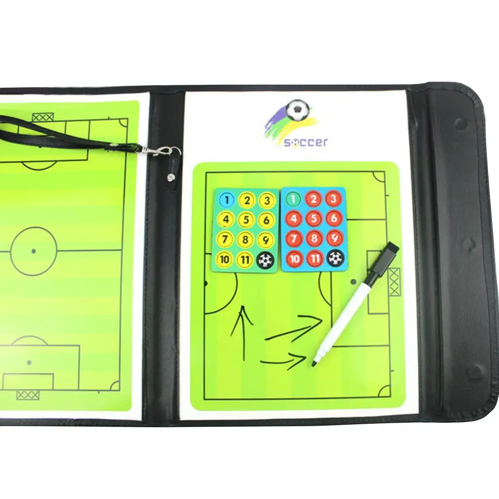 Tablero de Entrenamiento de fútbol magnético, tablero táctico de fútbol plegable, pizarra blanca, marcador de tácticas de baloncesto