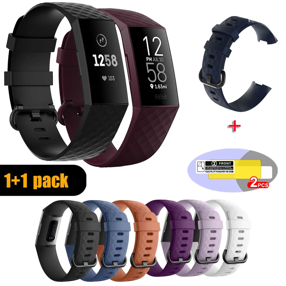Thay thế Ban Nhạc Dành Cho Vòng Đeo Sức Khỏe Fitbit Charge 3 Dây Đeo Silicone Fitbit Charge 4 Ban Nhạc Cổ Tay Dành Cho Vòng Đeo Sức Khỏe Fitbit Charge 3 ban nhạc