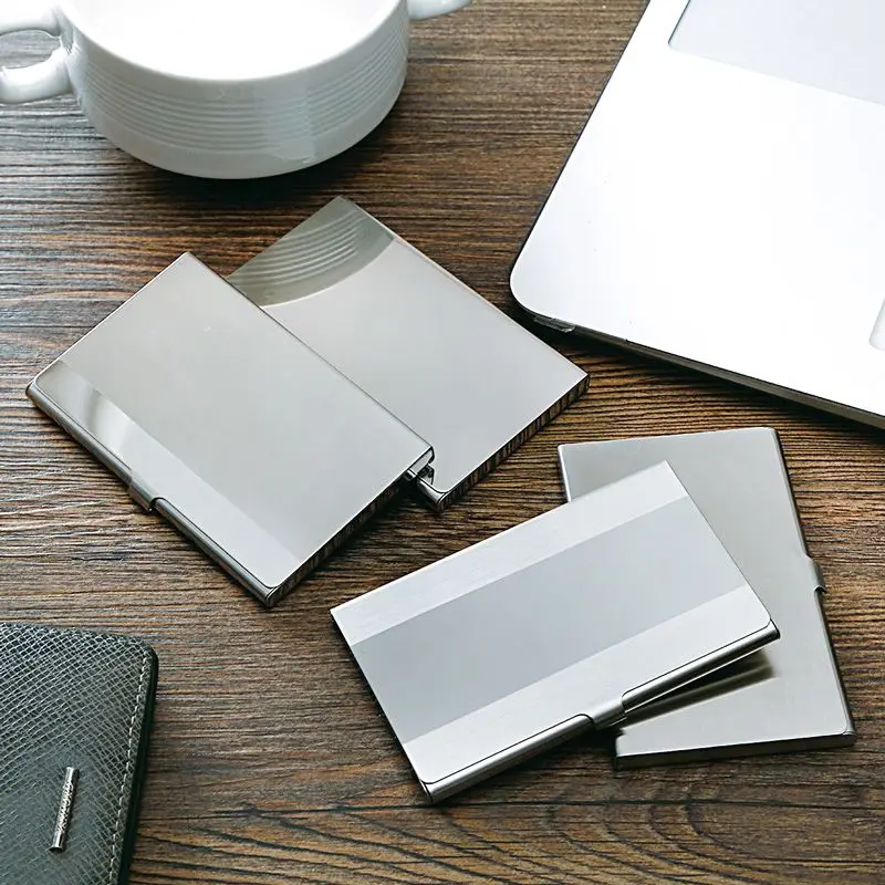 20CB-حامل بطاقات جيب من الفولاذ المقاوم للصدأ والمعدن ، ومحفظة بطاقات العمل ، وبطاقة الهوية والائتمان