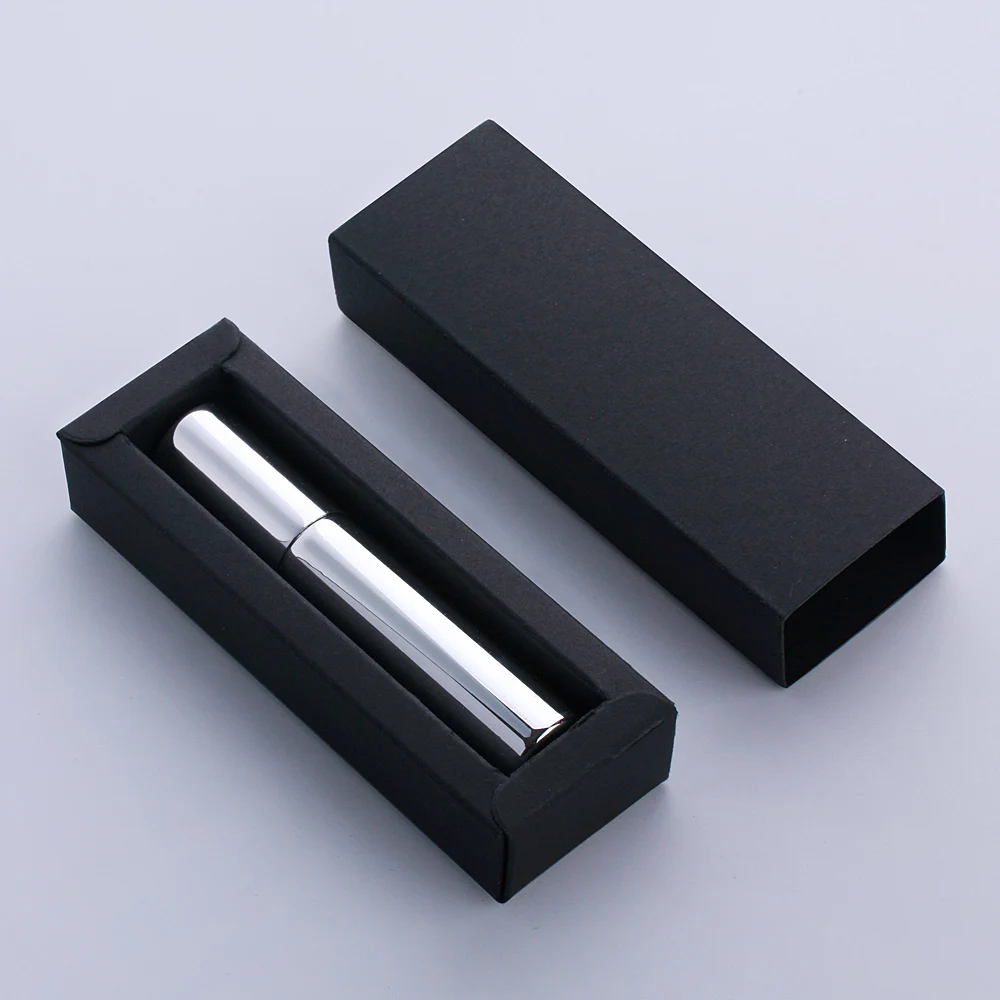 Perfume Bottle 10ml With Packaging Box Gold Silver Black Glass Spray Bottle Sample Clear Glass Vials Portable Perfumes Atomizer_voghion.com