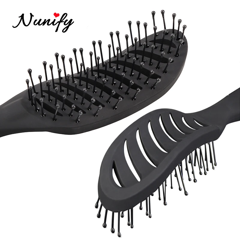 Nunify-cepillo para peluca de nailon para hombres, herramientas de peinado para salón de peluquería, desenredar el pelo rizado húmedo