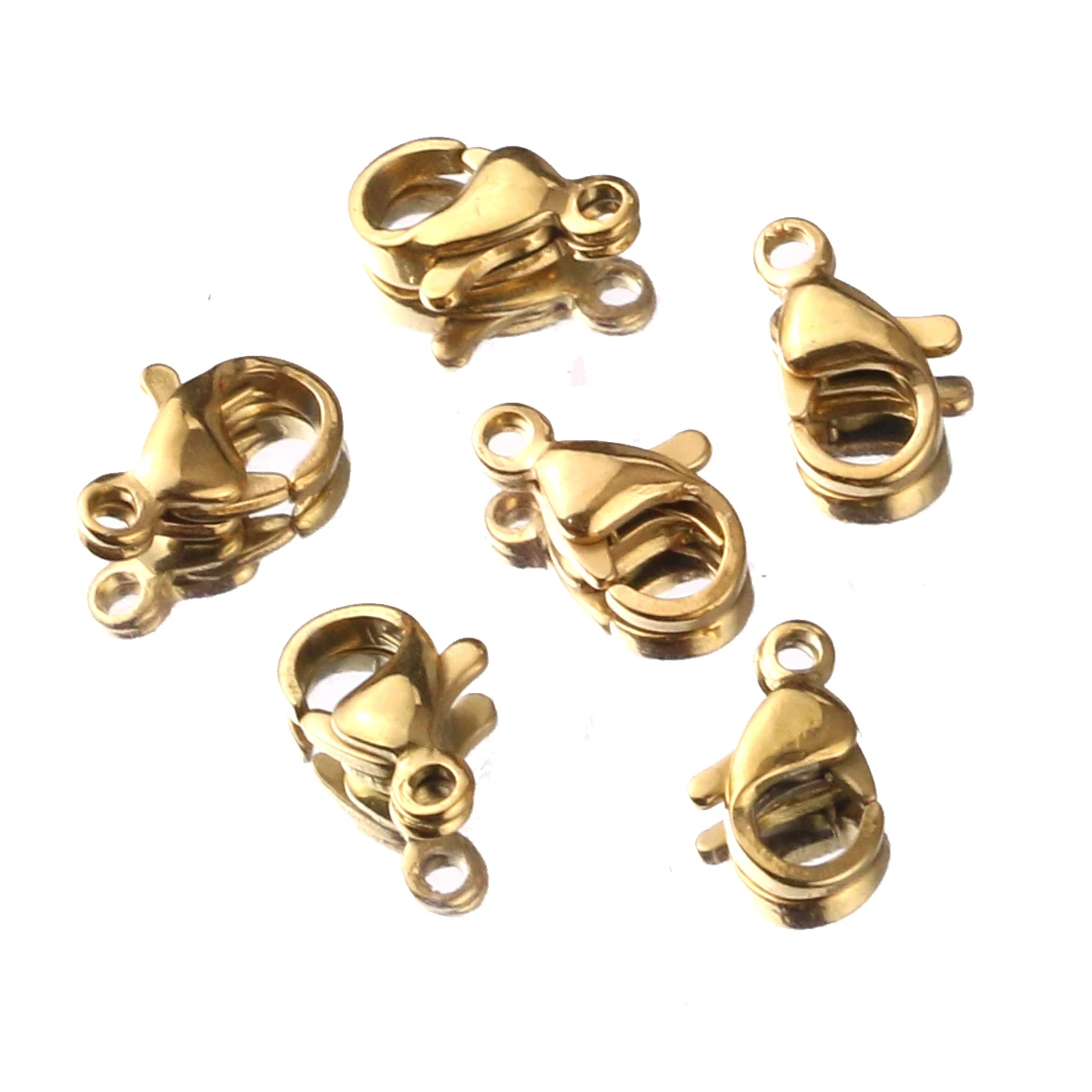 20pcs/lot Stainless Steel Rose Gold Lobster Clasp Hooks for Necklace Bracelet Chain DIY Fashion Jewelry Making Findings Supplies