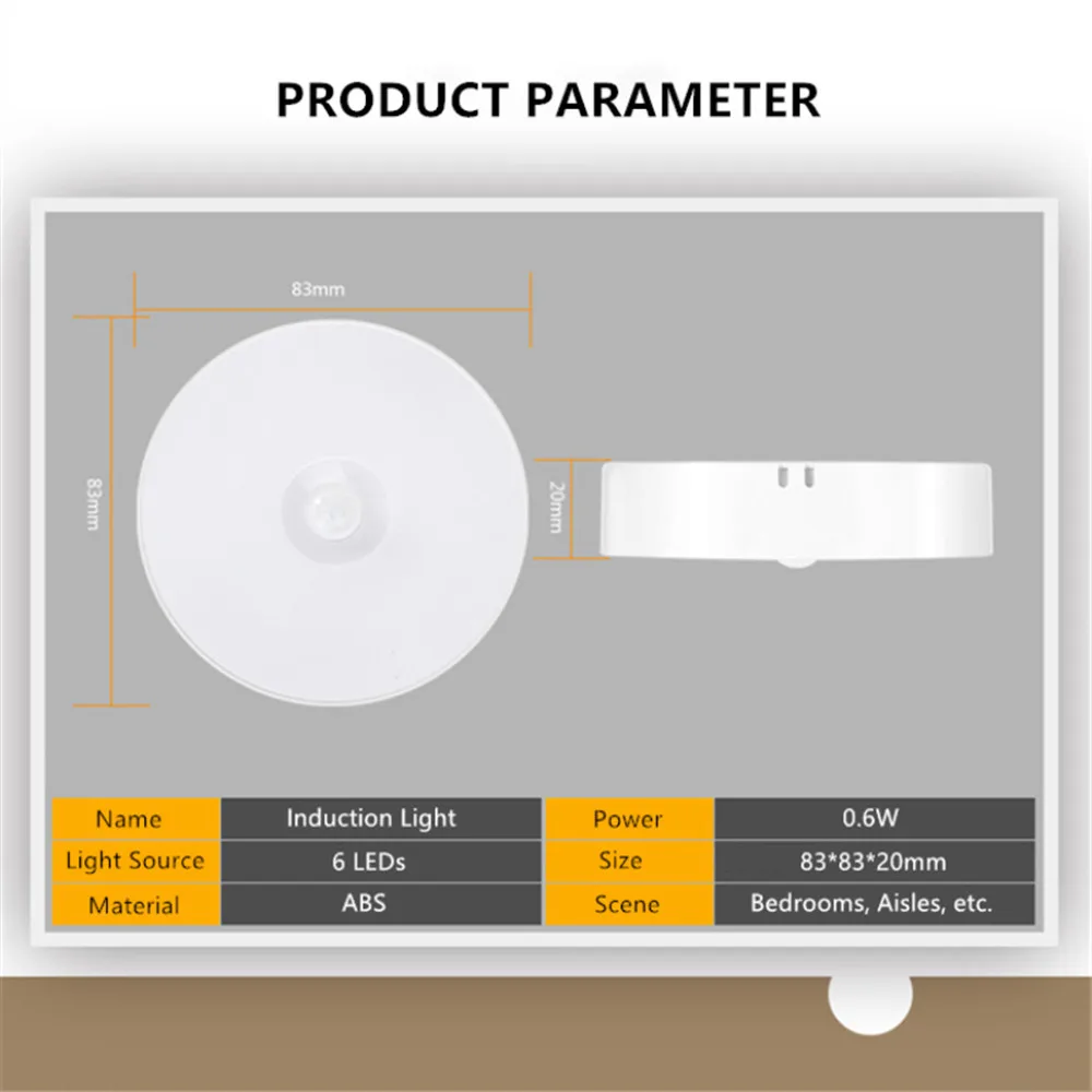 2Pcs luce notturna a Led con induzione del corpo Smart Light camera da letto cucina bagno armadio sensore lampada da notte con lampada di ricarica Usb