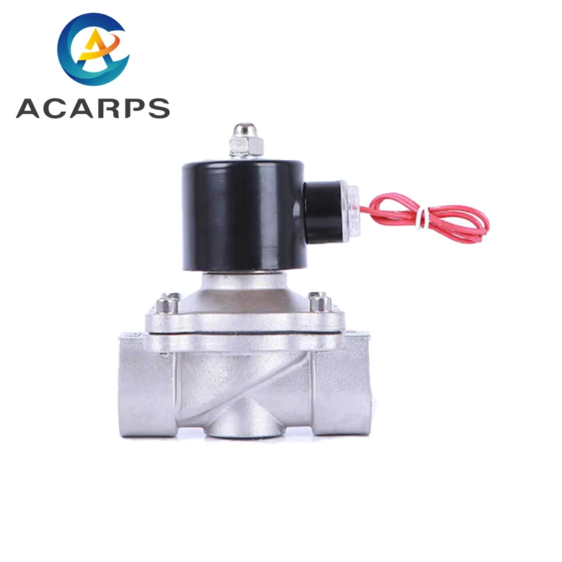 DN40 12v Fuel Air Water Solenoid Valve 1.5inch N/C SS304 Direct Acting 220V 110v 24v