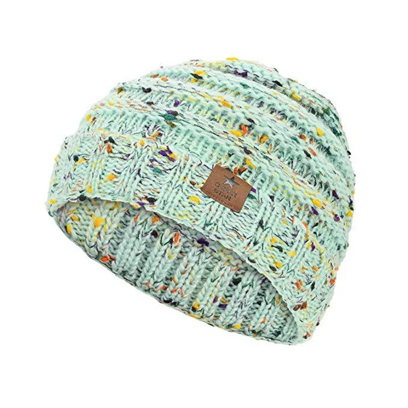 Chapeau de sable tricoté à pois, casquette d'hiver en laine, à capuche chaude, pour enfants de 2 à 8 ans, hommes et femmes, nouvelle collection 2020