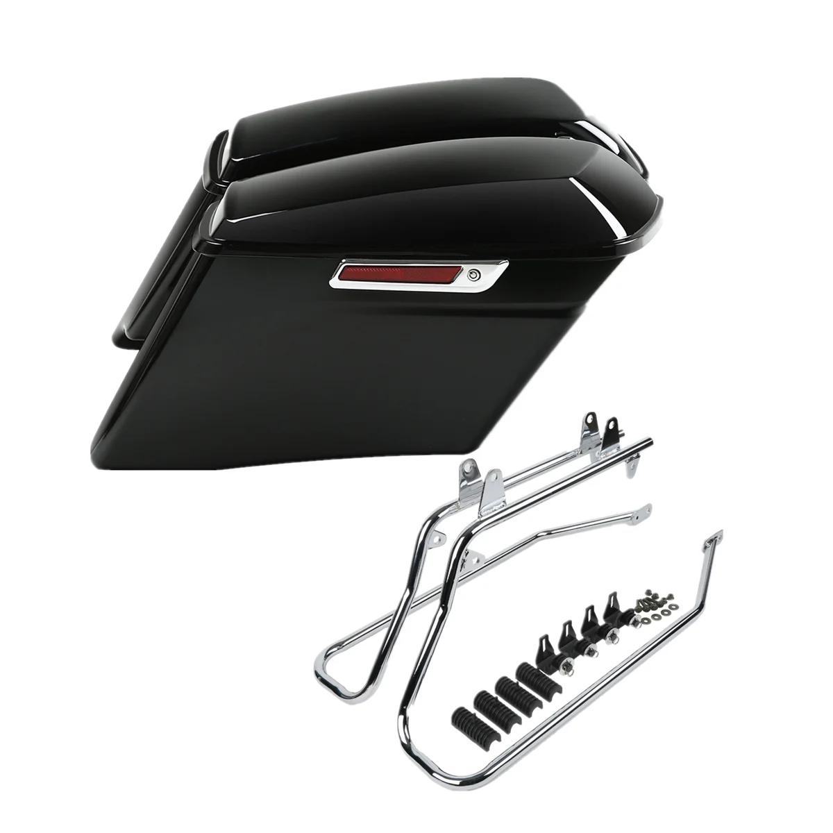 

Motorcycle 4" Stretched Saddlebags Conversion Kit For Harley Softail Deluxe Heritage FLSTF 1984-2017 2013