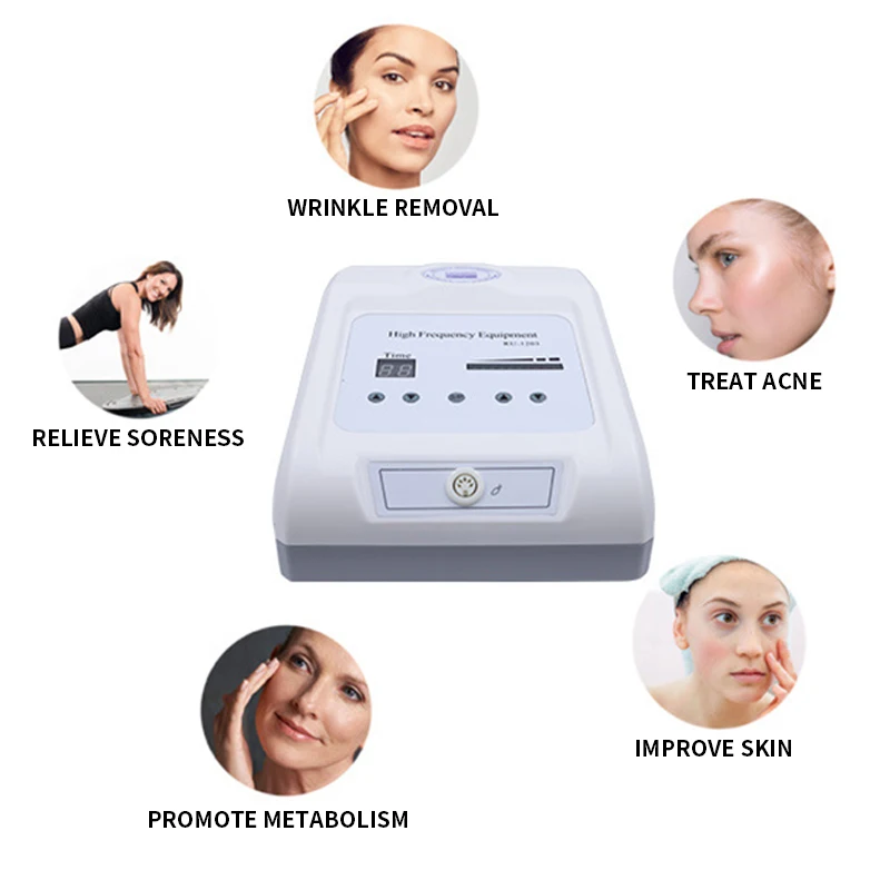 RU-1203 سطح المكتب جهاز العلاج الكهربائي عالي التردد تعزيز الدورة الدموية العلاج الكهربائي عصا جهاز تجميل الوجه