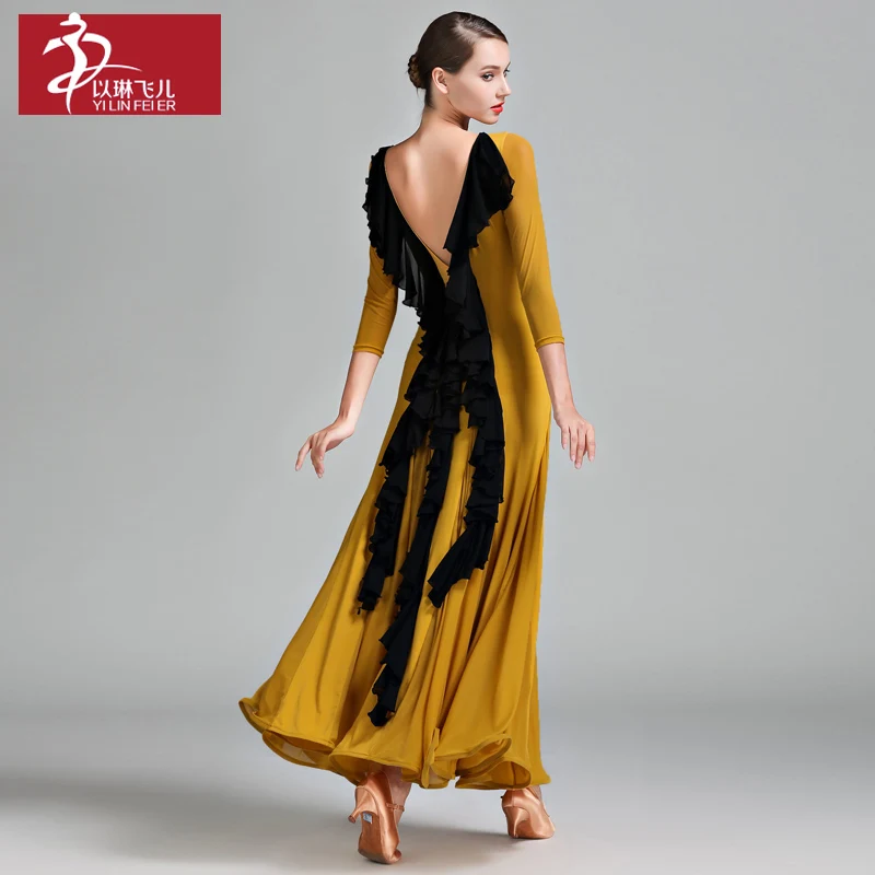 New ballroom dance competition dress dance ballroom waltz dresses standard dance dress women ballroom dress S9044