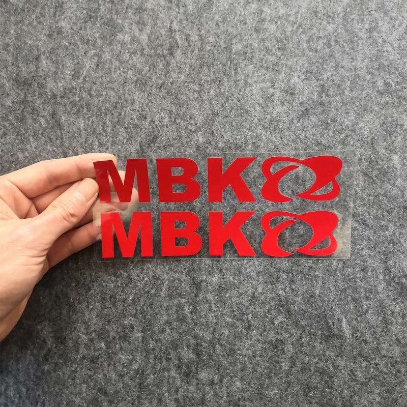 2pcs Motorcycle Refit Personalized Sticker Motorcycle MBK Logo  Decorative Colorful Laser Reflective Waterproof Decals for MBK