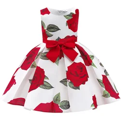 Summer Baby Girls Flower Dress For Girls Brithday Wedding Party Dresses Kids Princess Christmas Dress Children Girls Clothing