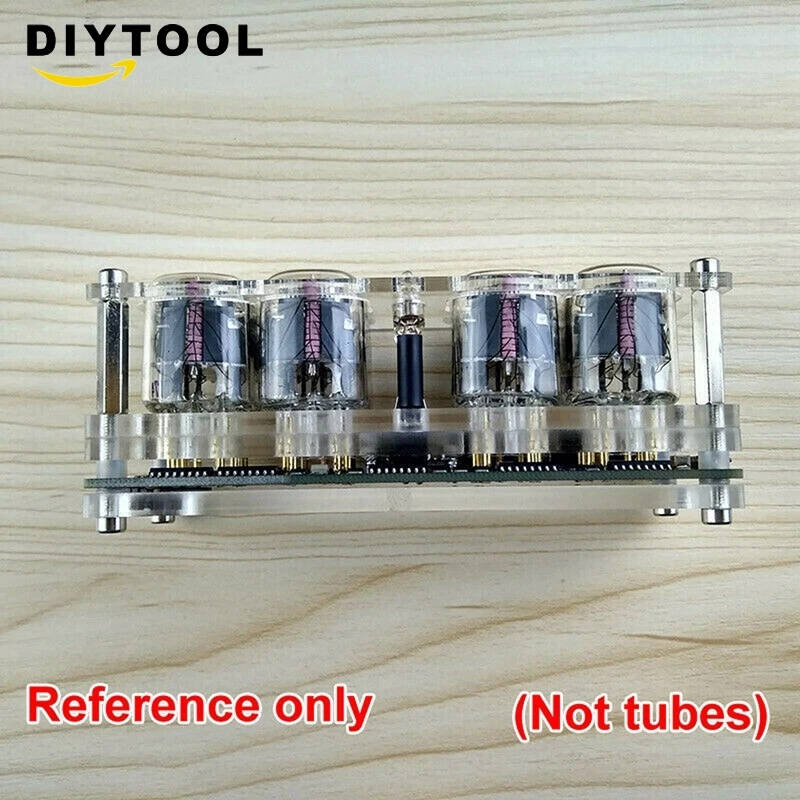 カラフルなチューブクロック,4ビット,IN-12A IN-12B ds3231 nxie,LEDバックライトbsg