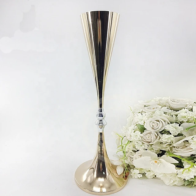 

10pcs)Gold vase Metal Floral Stand Road Lead Flower Stand centerpieces Wedding Table centerpiece Decoration yudao1576