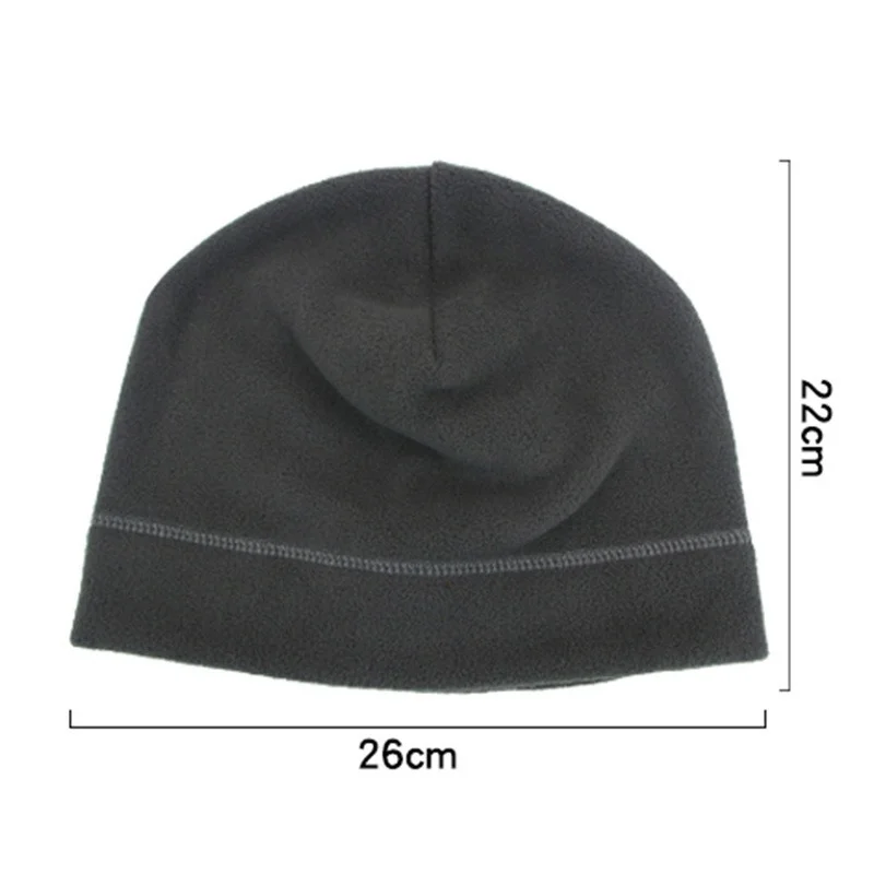 Men Polar Fleece Caps Winter Warm Outdoor Sports Skiing Cycling Cap Hat Windproof Soft Beanie Cap Women Ski Bike Hat Caps