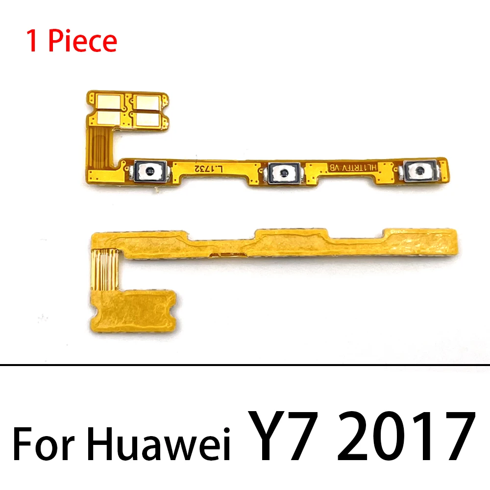 2Pcs/Lot，NEW Power Switch On/Off Button Volume Key Button Flex Cable For Huawei Y5 Y6 Y7 Pro Y9 Prime 2017 2018 2019