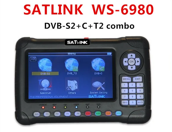 

Цифровой спутниковый искатель Satlink стандарта DVB-T/T2, диагональ экрана 7 дюймов