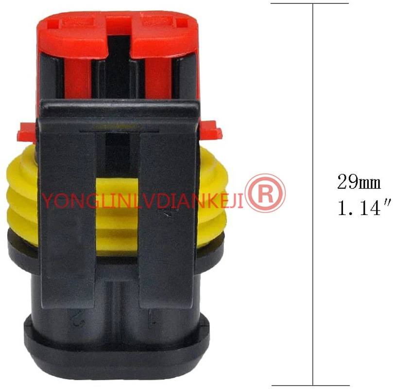 YONGLINLVDIANKEJI 1/2/3/4/5/6 vías Pin automotriz impermeable cable conector terminal HID