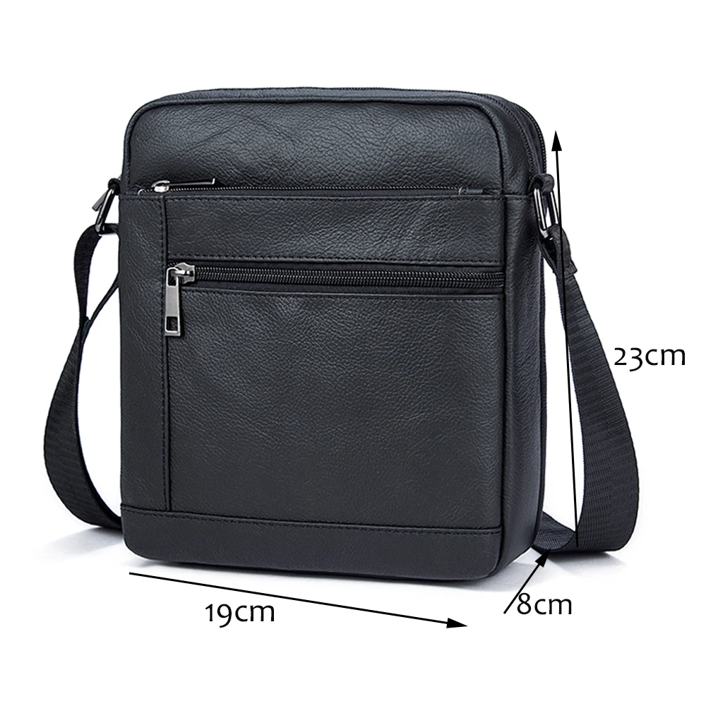 WESTAL Men\'s Shoulder Bags Small Men\'s Bag Genuine Leather Black Crossbody Bags for Men Flap Man Messenger Bag Male Leather 7604