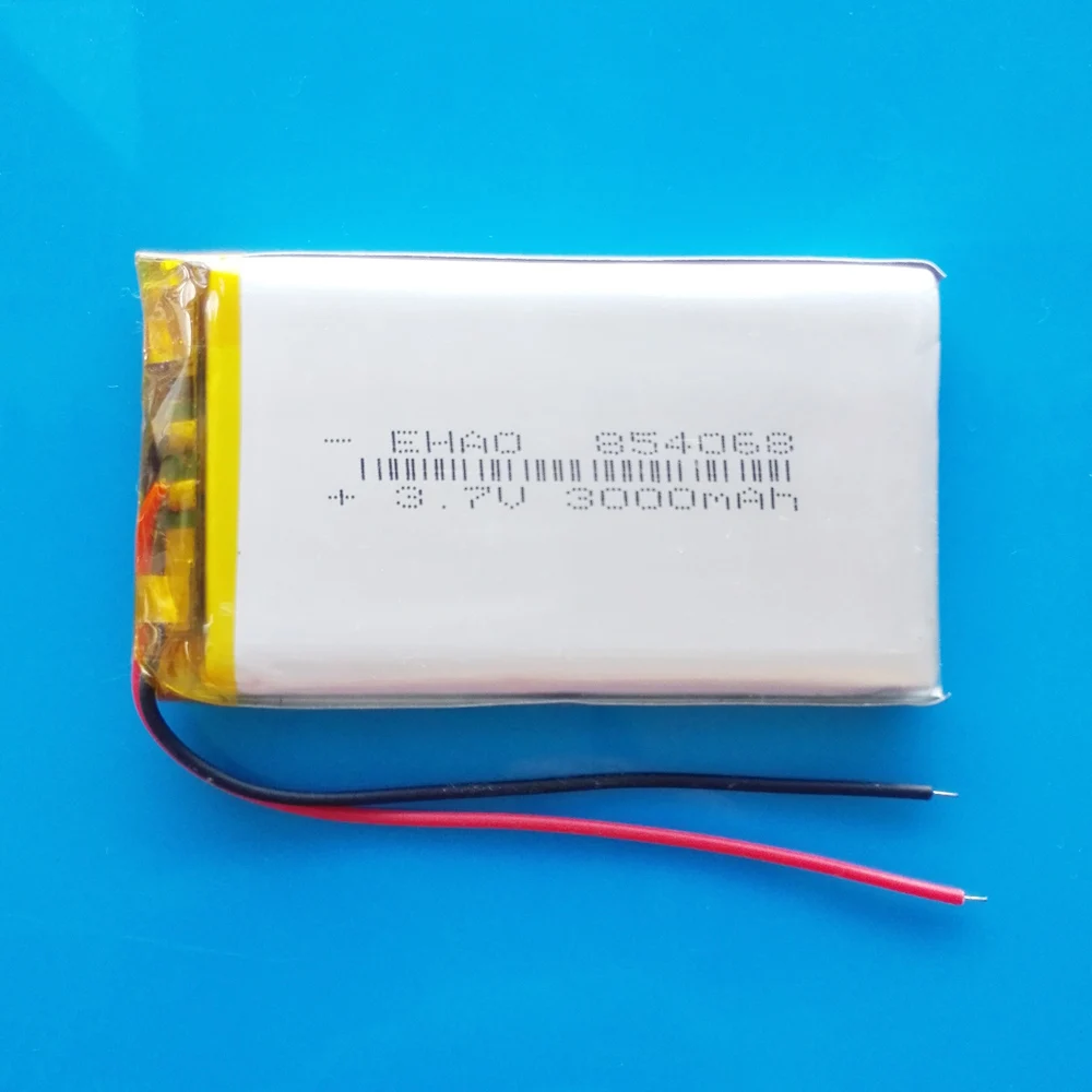 Batería recargable de polímero de litio lipo de 3,7 V 3000 mAh 854068   para GPS power bank Tablet PC PAD PDA Laptop