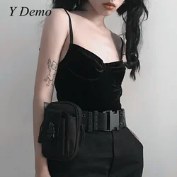 Y Demo Techwear Harajuku Girl Zipper Pocket marsupio Punk Rock cintura in vita regolabile per le donne Streetwear