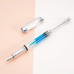 Yong Sheng – stylo-plume de couleur transparente pour remplissage sous vide, qualité de luxe, 3013