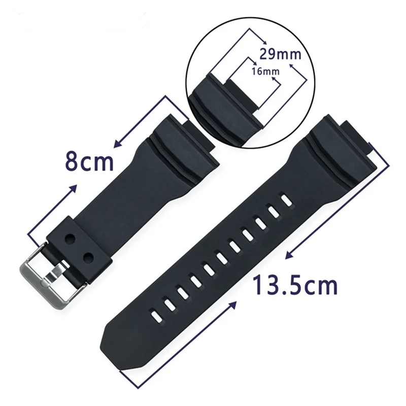 Silicone Watch Strap for Casio G-Shock GA-150 GA-200/201 GA300/310/GLX Diving Sport Watchband Bracelet Accessories for Men Women