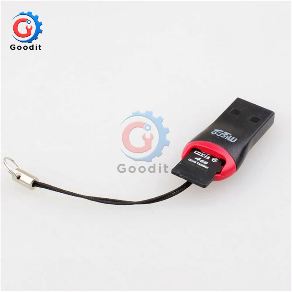 Mini Memory Card Reader Adapters To USB 2.0 Adapter Replacement for Micro SD TF Card Lanyard Micro SD Card Reader TF