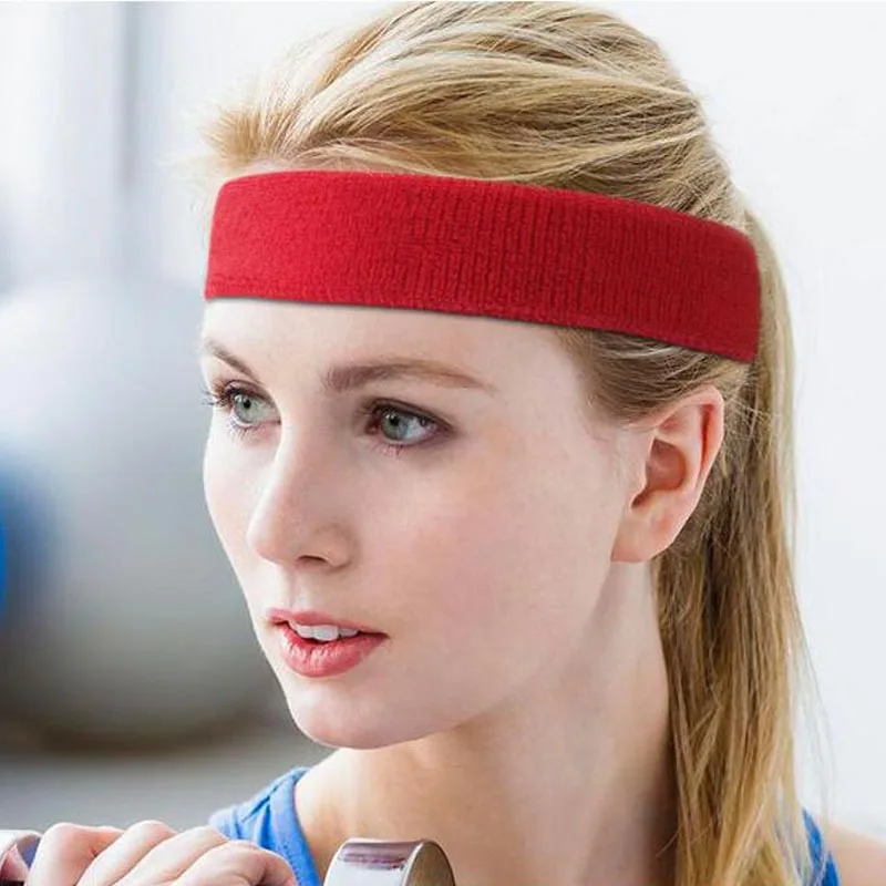 Sport Sweat Sweatband Headband Yoga Hair Band Stretch Elasticity Sports Basketball Gym Elastic Biker Headband Unisex