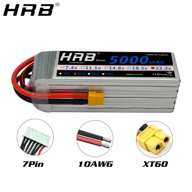 HRB 22.2V Lipo 6S Battery 8000mah 6000mah 10000mah 16000mah 22000mah  1500mah 2200mah 2600mah 4000mah 5000mah XT60 RC Parts - AliExpress 26