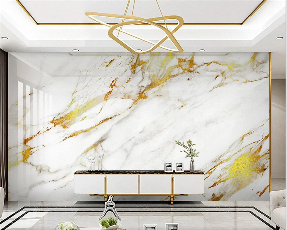 beibehang Custom luxury gold foil gold imitation marble pattern hotel tooling background wallpaper wall papers home decor