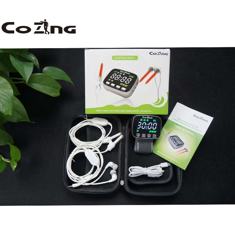 Diode 650nm COZING LLLT Physiotherapy Therapy Watch for Diabetes Cholesterol Cerebral Thrombosis Rhinitis Treatment
